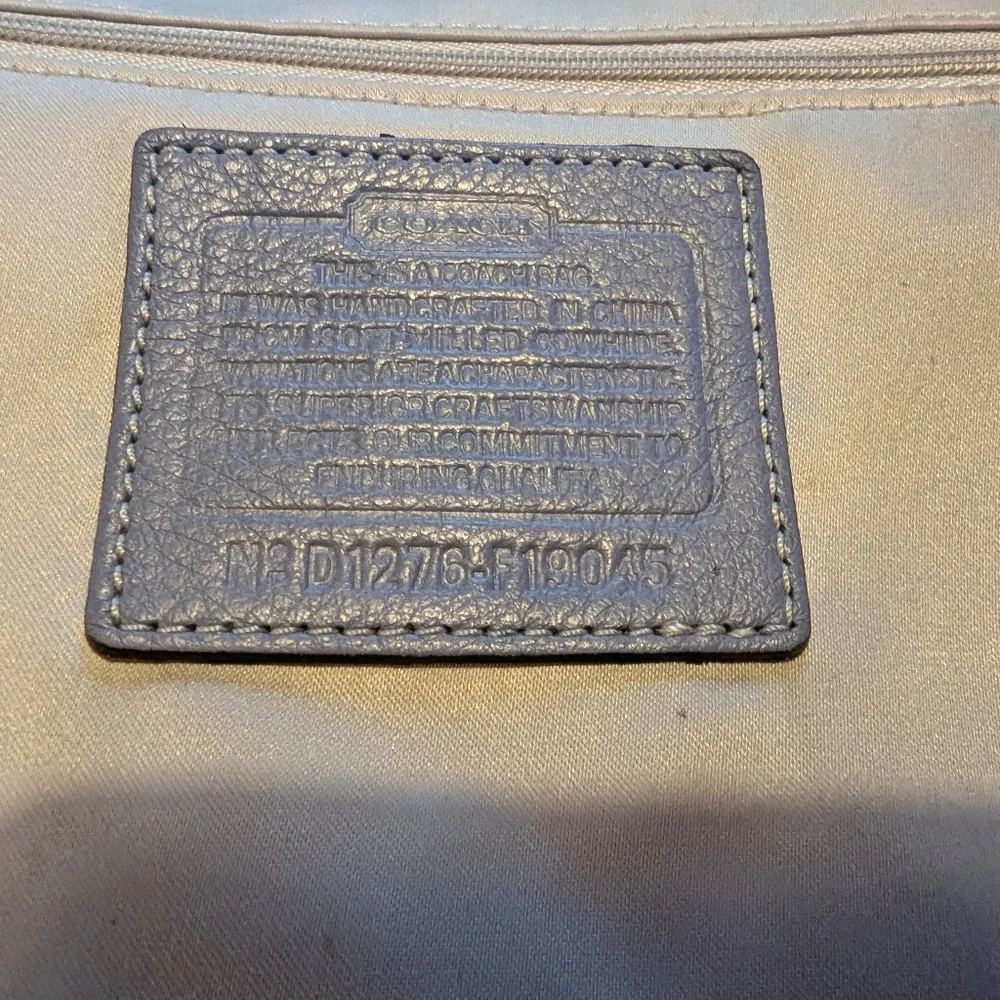 Coach Penelope F19045 hobo bag in cornflower blue pebble leather - Picture 10 of 14